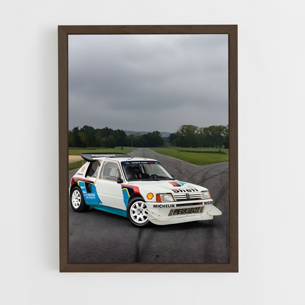 Poster Rallye Bleu Éclat – affiche Peugeot (vue 5)